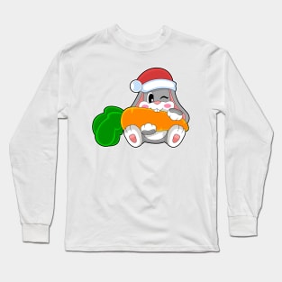 Rabbit Carrot Christmas Santa hat Long Sleeve T-Shirt